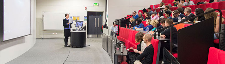 Academic speaking at a GDI lecture series event