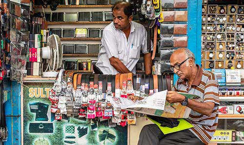 Shopworkers in a developing country