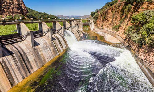 A mocked up image of a dam