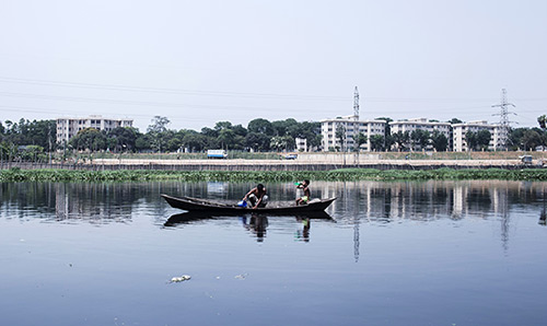 Boat on a river in Bangladesh
