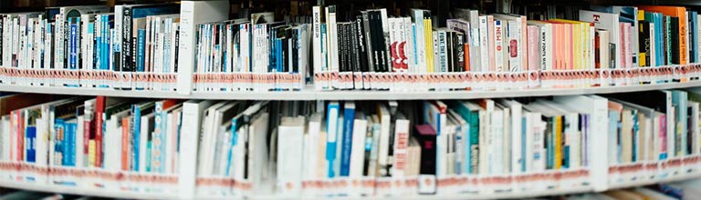 Books on a shelf