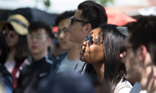 Students on campus