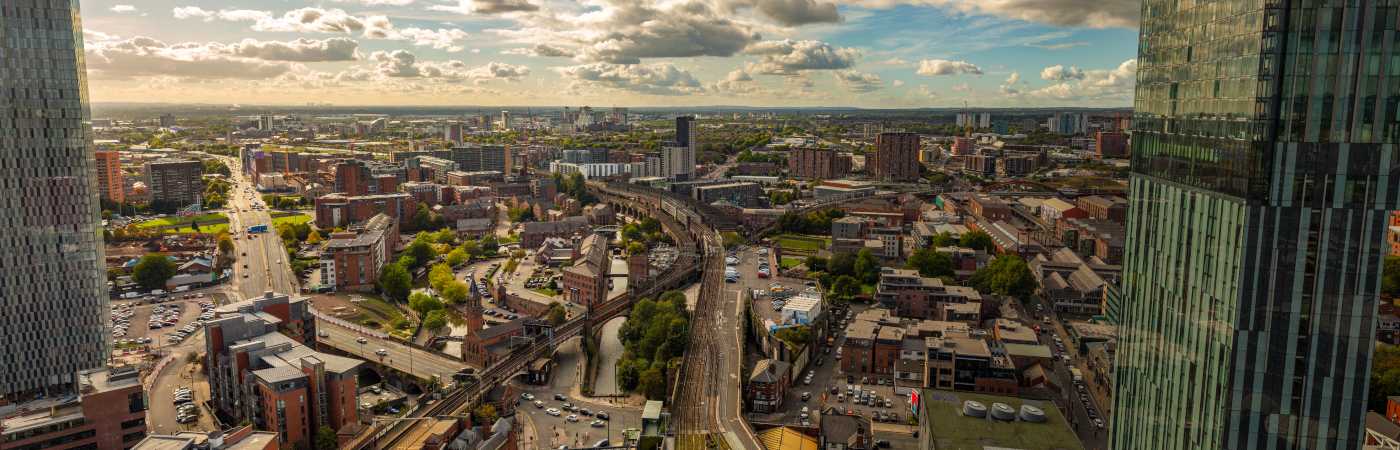 A panoramic view of Manchester