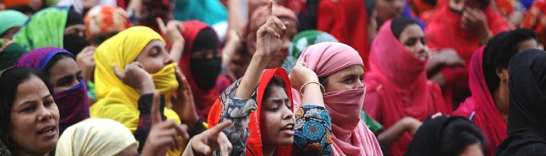 Group of women in a protest.